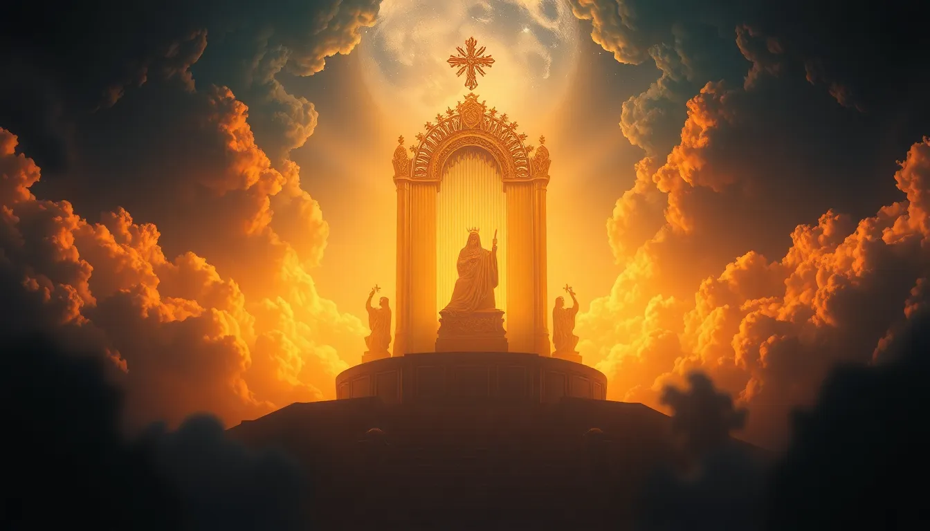 Arte devocional do Salmo 11 — o trono do Senhor nos céus enquanto os fundamentos tremem
