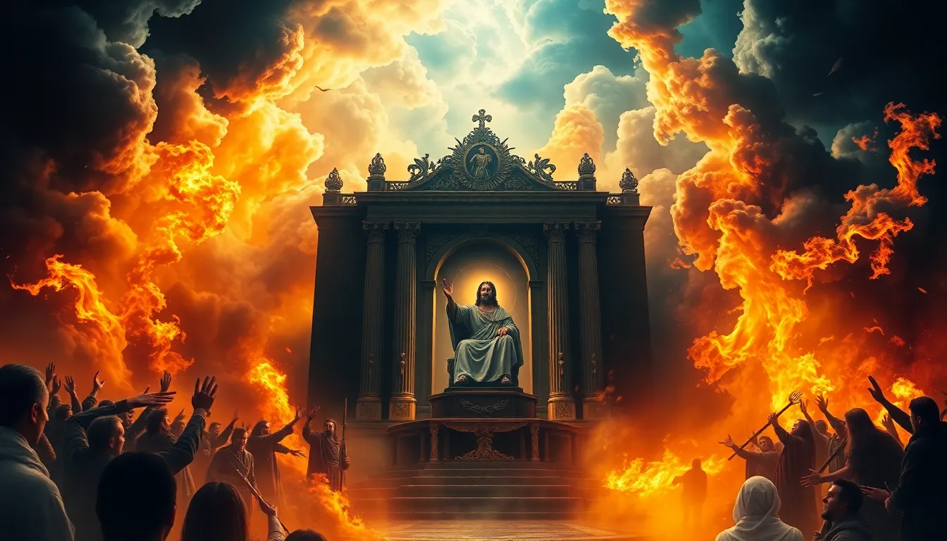Arte devocional do Salmo 2 — as nações se agitam em vão diante do trono de Deus