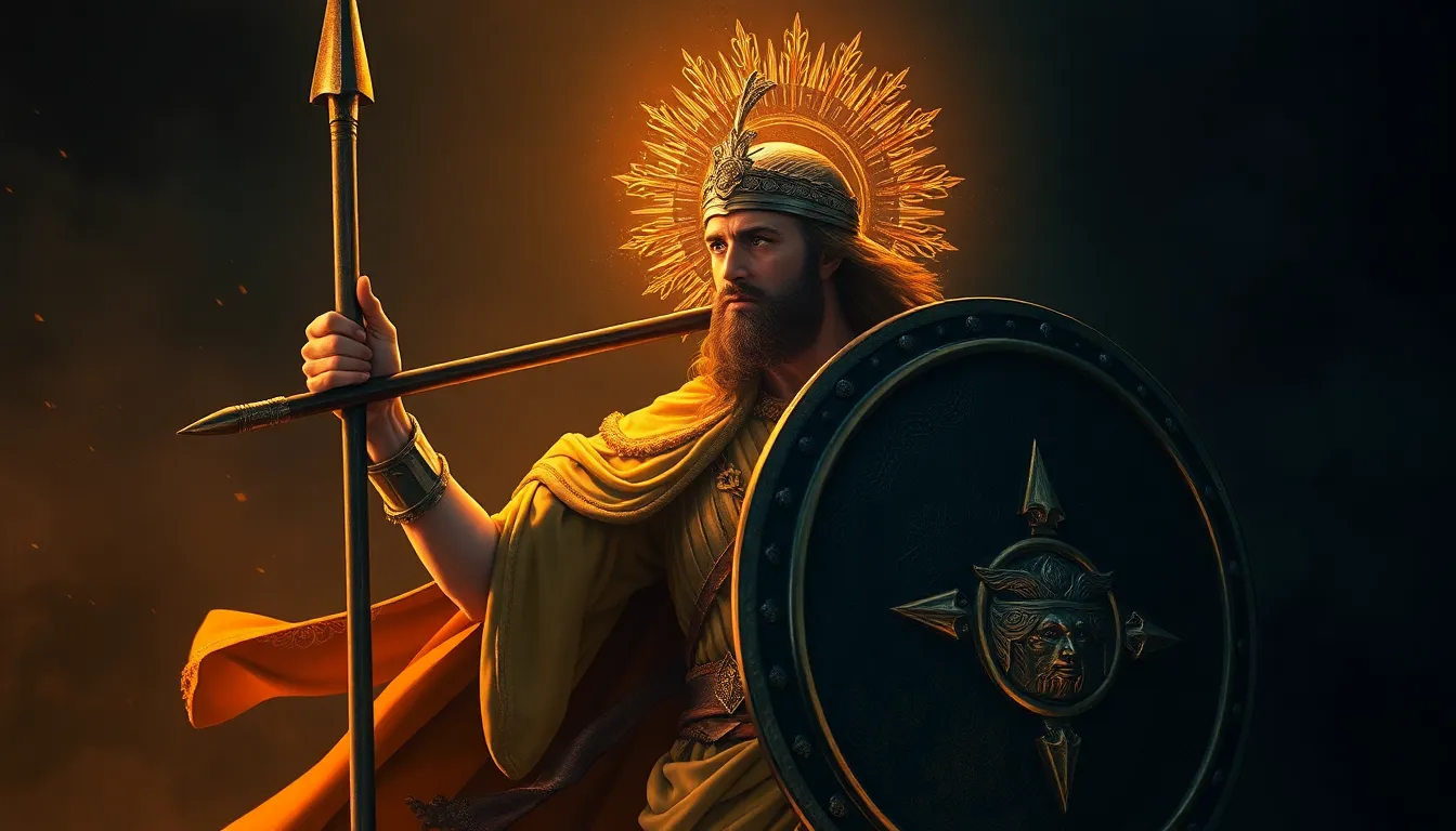 Arte devocional do Salmo 35 — Deus toma o escudo e diz: Eu sou tua salvação