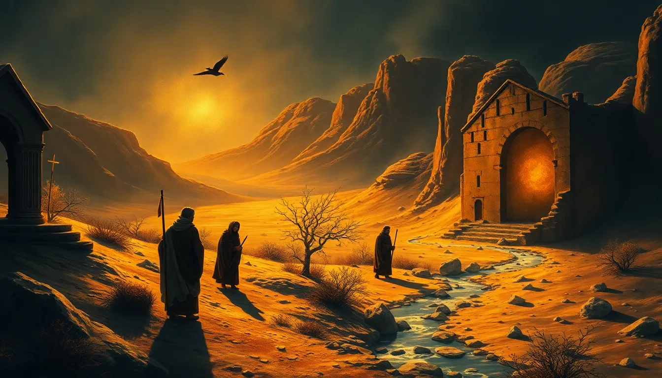 Arte devocional do Salmo 84 — o pardal junto ao altar e o vale seco que vira fonte