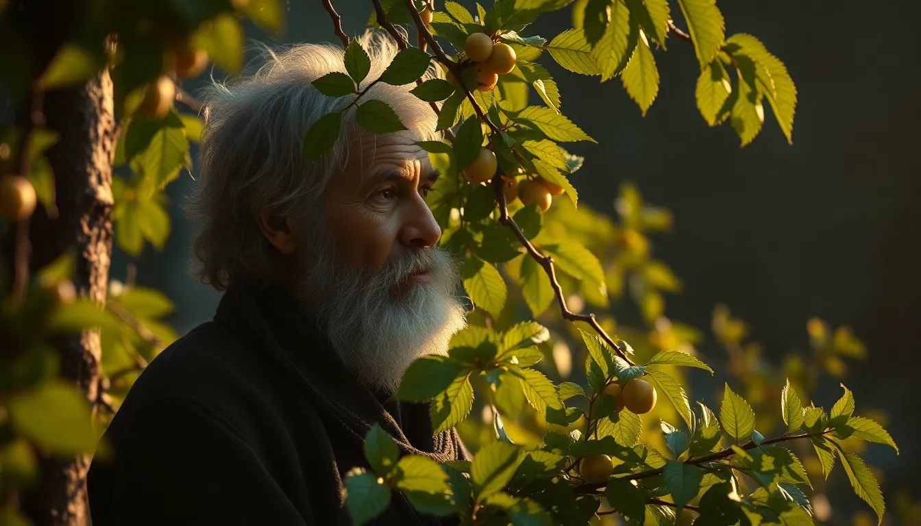 Arte devocional do Salmo 92 — o justo dá fruto até na velhice, verde e forte